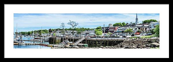 Old Camden Harbor View Framed Print featuring the digital art Old Camden Harbor View by Daniel Hebard