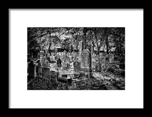 Us Framed Print featuring the photograph Old Cemetery in Philadelphia 1 by Val Black Russian Tourchin