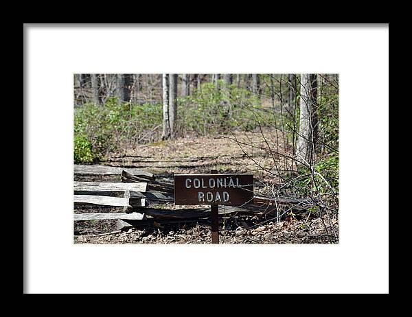 Military Park Framed Print featuring the photograph Old Colonial Road by Bruce Gourley