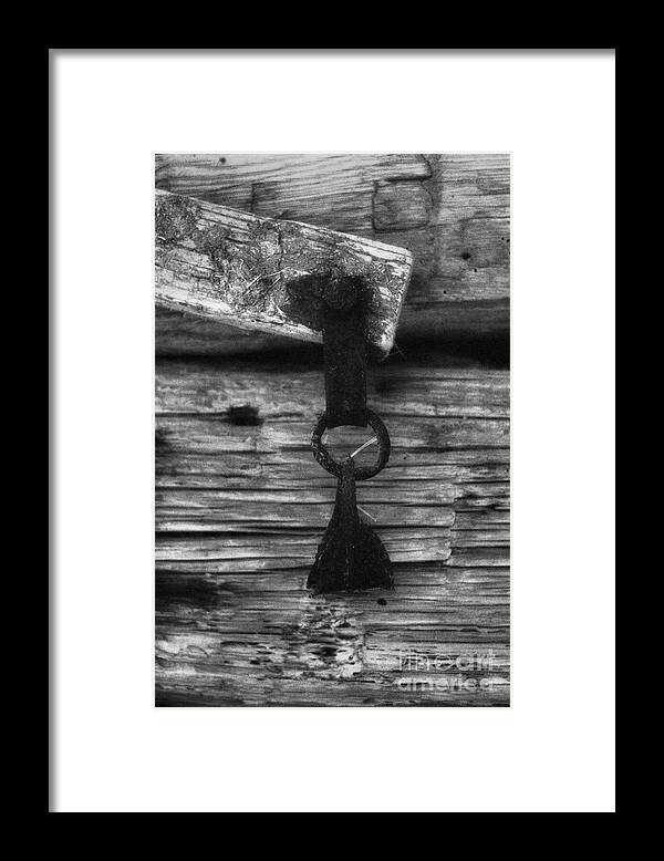 Doors Framed Print featuring the photograph Old Door Latch by Richard Rizzo