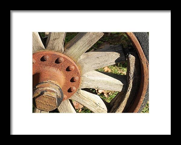Wheel Framed Print featuring the photograph Old Farm Wheel by Peter McIntosh