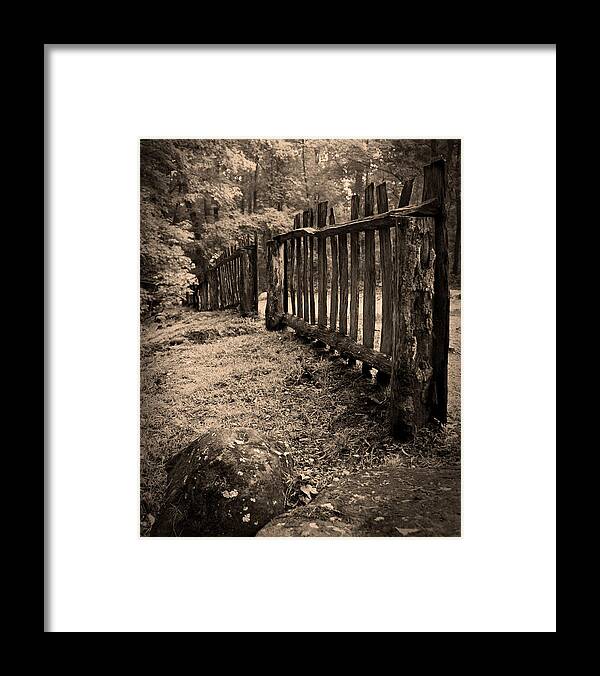 Rustic Framed Print featuring the photograph Old Fence by Larry Bohlin