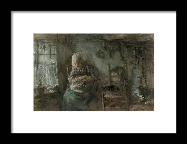 19th Century Painters Framed Print featuring the painting Old Fisherwoman by Jozef Israels