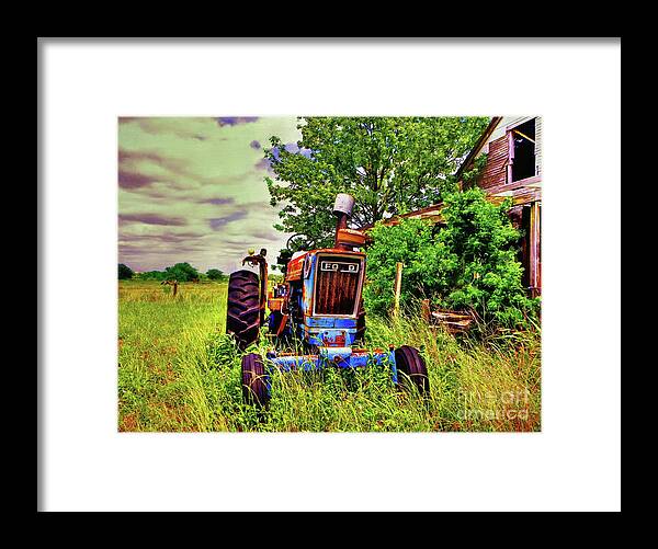  Old Framed Print featuring the photograph Old Ford Tractor by Savannah Gibbs