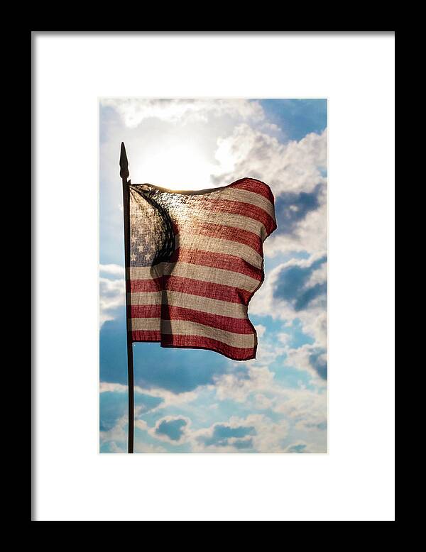 Flag Framed Print featuring the photograph Old Glory by Barry Wills
