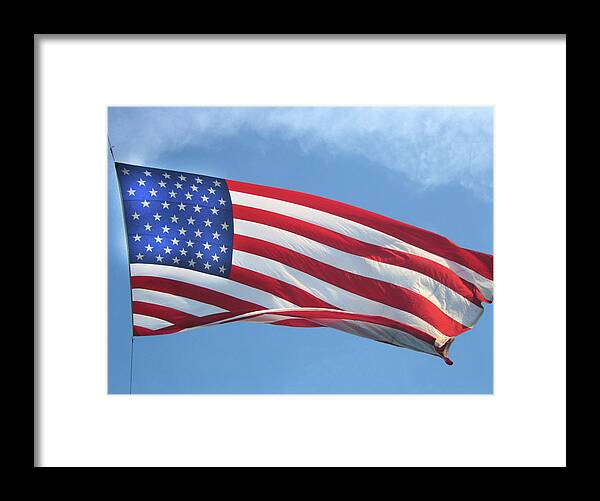 Old Glory Framed Print featuring the digital art Old Glory Never Fades by Gary Baird