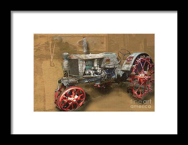 Longmont Framed Print featuring the photograph Old grey tractor by Deb Nakano