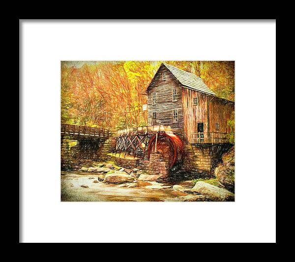 Grist Mill Framed Print featuring the photograph Old Grist Mill by Mark Allen