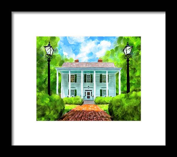 Georgia Framed Print featuring the mixed media Old Homestead - Smith Plantation - Roswell Georgia by Mark Tisdale
