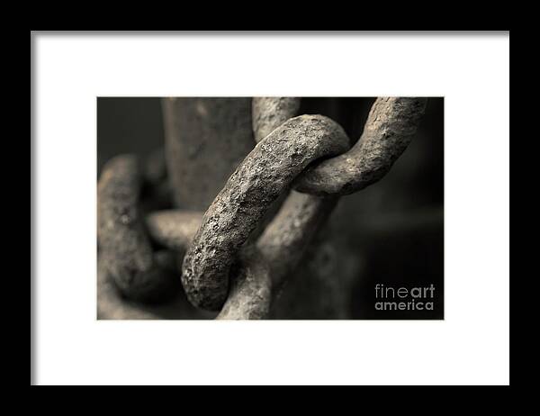 Chain Framed Print featuring the photograph Old Iron by Mike Eingle