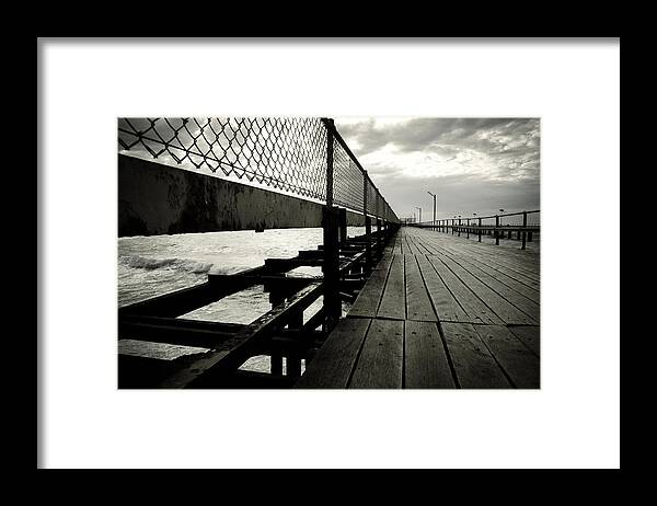 Old Framed Print featuring the photograph Old Jetty by Kelly King