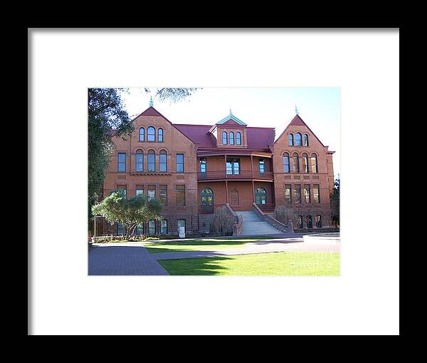 Building Framed Print featuring the photograph Old Main - Arizona State University by Pamela Walrath