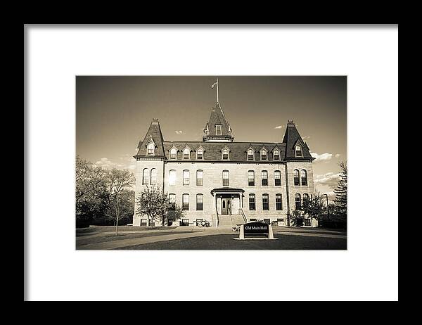 Minnesota Framed Print featuring the photograph Old Main sepia by Joe Miller
