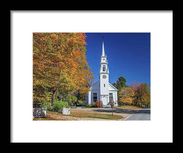 New Hampshire Framed Print featuring the photograph Old Meeting House Baptist Church by Kevin Craft