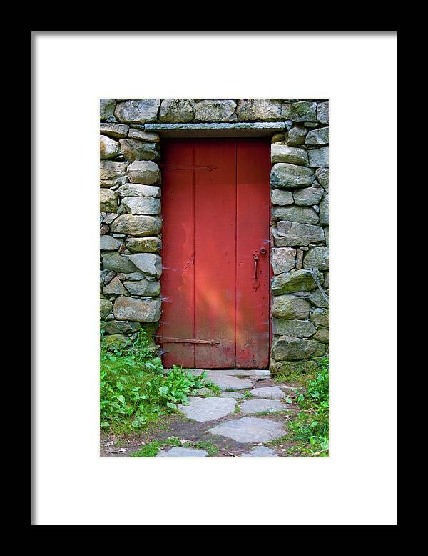 Door Framed Print featuring the photograph Old Mill Door by Barry Wills