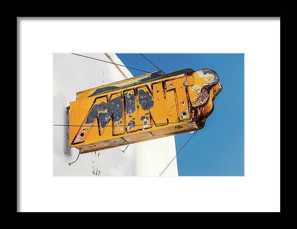 Mint Framed Print featuring the photograph Old Mint Sign by Todd Klassy