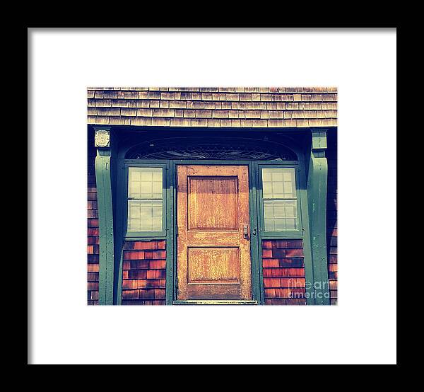 Door Framed Print featuring the photograph Old Oak Door by Stacie Siemsen