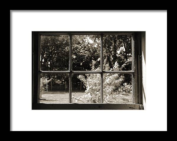 Old Framed Print featuring the photograph Old Pitted Glass Window 2 by Joanne Coyle