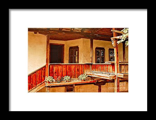 Bulgaria Rurak Areas Framed Print featuring the photograph Old Porch Bulgaria by Rick Bragan