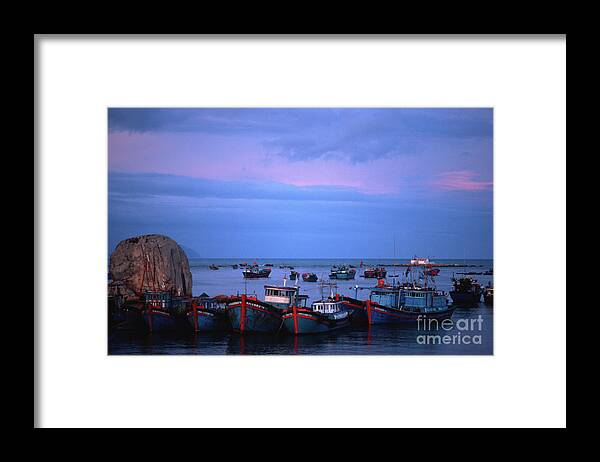 Old Port Framed Print featuring the photograph Old Port of Nha Trang in Vietnam by Silva Wischeropp