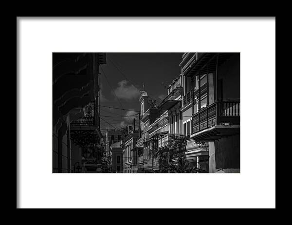 Black And White Framed Print featuring the photograph Old San Juan by Mario Celzner