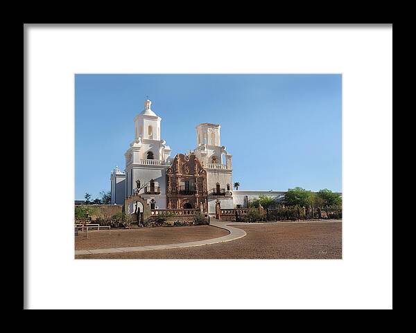 Old Framed Print featuring the photograph Old San Xavier by Gordon Beck