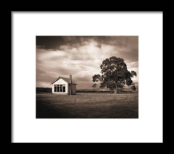 New Zealand Framed Print featuring the photograph Old School House, Otahu Flat, New Zealand by Maggie Mccall