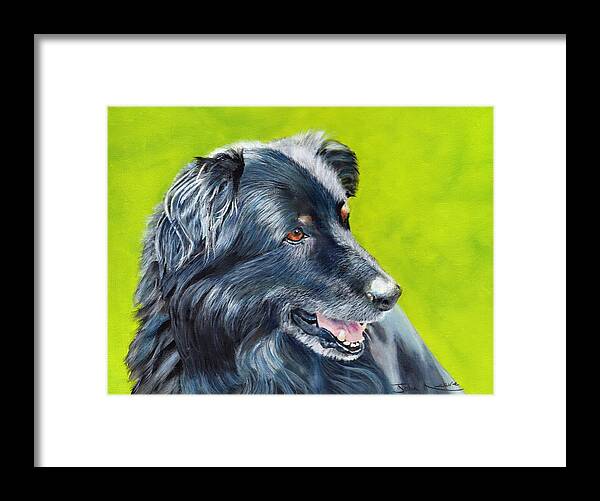 Dog Framed Print featuring the painting Old Shep by John Neeve