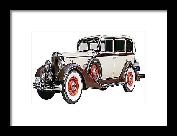 Old Time Auto Framed Print featuring the painting Old Time Auto by Harry Warrick