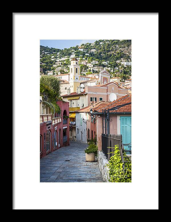 Villefranche-sur-mer Framed Print featuring the photograph Old town in Villefranche-sur-Mer 3 by Elena Elisseeva