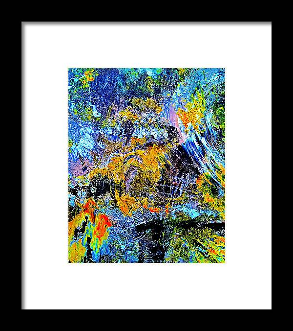 Abstract Art Print Framed Print featuring the painting OLD TOWN OF NICE 3 of 3 by Monique Wegmueller
