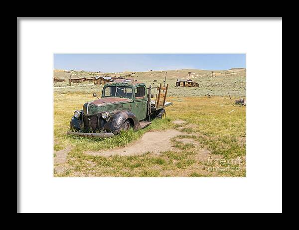 Wingsdomain Framed Print featuring the photograph Old Truck at The Ghost Town of Bodie California dsc4404 by Wingsdomain Art and Photography