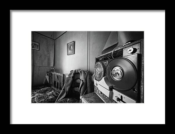 Abandoned Framed Print featuring the photograph Old tunes -abandoned building by Dirk Ercken