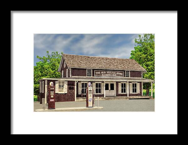 Frank J Benz Framed Print featuring the photograph Old Village Store Bird In Hand, PA - oldstore172969 by Frank J Benz