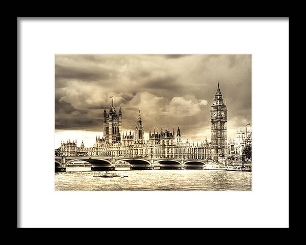 Westminster Framed Print featuring the photograph Old Westminster in London by Vicki Jauron