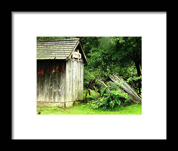 Hovind Framed Print featuring the photograph Old Wood Shed by Scott Hovind