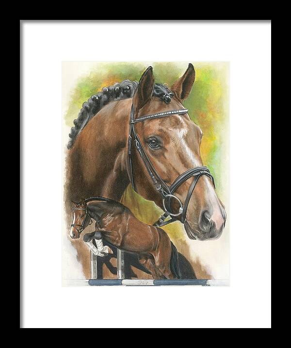 Hunter Jumper Framed Print featuring the mixed media Oldenberg by Barbara Keith