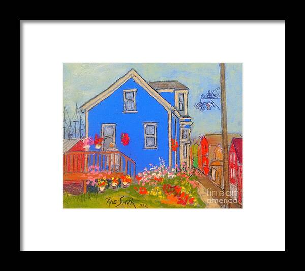 Pastels Framed Print featuring the pastel OldLady's Flower Garden by Rae Smith PAC