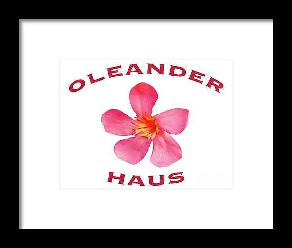 Oleander Framed Print featuring the photograph Oleander Haus by Wilhelm Hufnagl