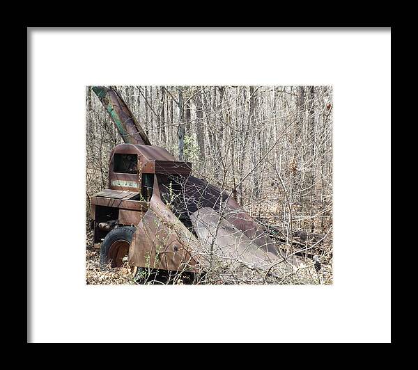 Oliver Corn Picker Antique Farm Machinery Framed Print featuring the photograph Oliver Corn Picker Antique Farm Machinery V by Cody Cookston