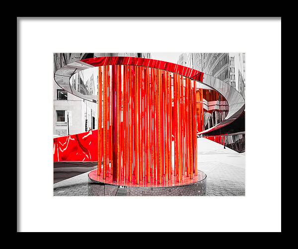 Olympics Framed Print featuring the photograph Olympic Neon Flame by Rona Black