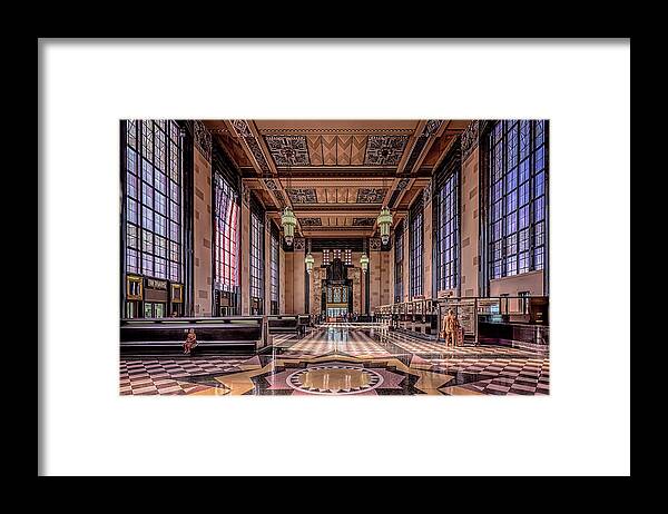 Union Station Framed Print featuring the photograph Omaha Union Station Great Hall by Susan Rissi Tregoning