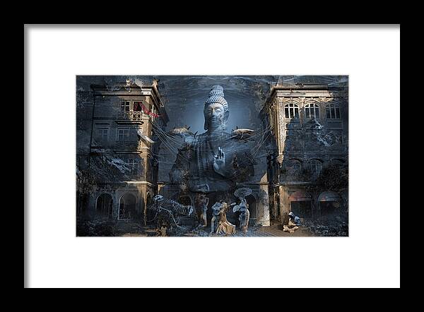 Omnipresence Framed Print featuring the digital art Omnipresence by George Grie