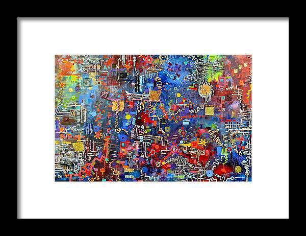 Chip Framed Print featuring the painting On a Chip by Regina Valluzzi