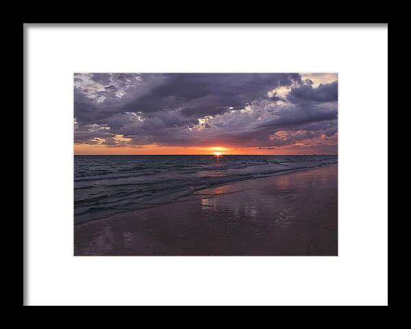Beach Framed Print featuring the photograph On A Cloudy Night by Kim Hojnacki