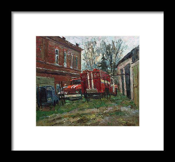 Plein Air Framed Print featuring the painting On a rest by Juliya Zhukova