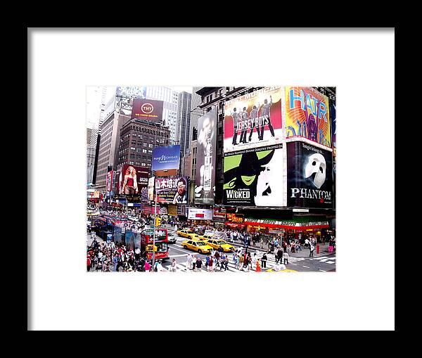 Nyc Framed Print featuring the photograph On BroadWay New York by Rosie Brown