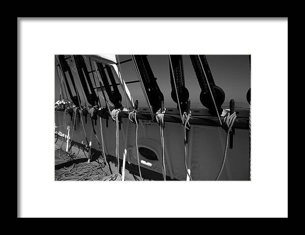 Sailing Framed Print featuring the photograph On Deck Starboard side by David Shuler