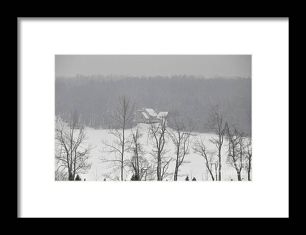 Winter Framed Print featuring the photograph On Demond Pond by John Black