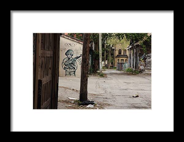 Alley Framed Print featuring the photograph On Guard Alley by Kreddible Trout